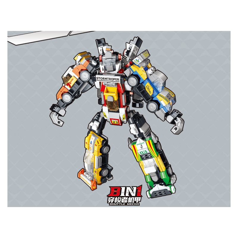 BRUCO BLK-016 non  XE ĐƯA ĐÓN MECH TRANSFORM AUTOBOT bộ đồ chơi xếp lắp ráp ghép mô hình Speed Champions Racing Cars Đua Xe Công Thức 810 khối