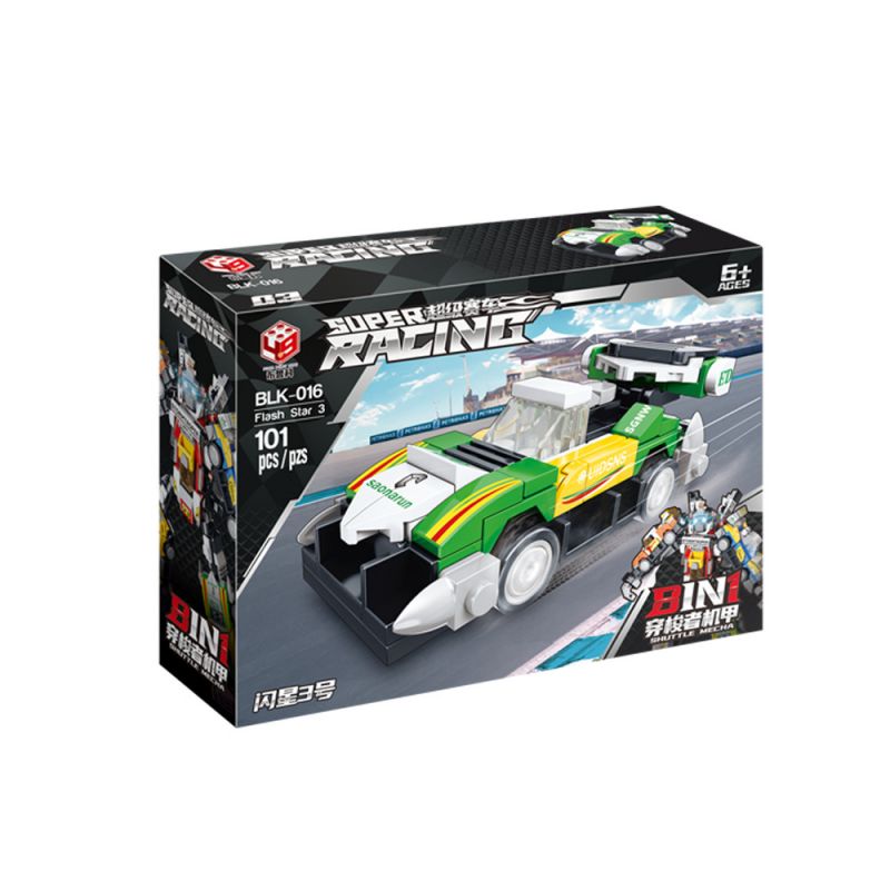 BRUCO BLK-016 non  XE ĐƯA ĐÓN MECH TRANSFORM AUTOBOT bộ đồ chơi xếp lắp ráp ghép mô hình Speed Champions Racing Cars Đua Xe Công Thức 810 khối