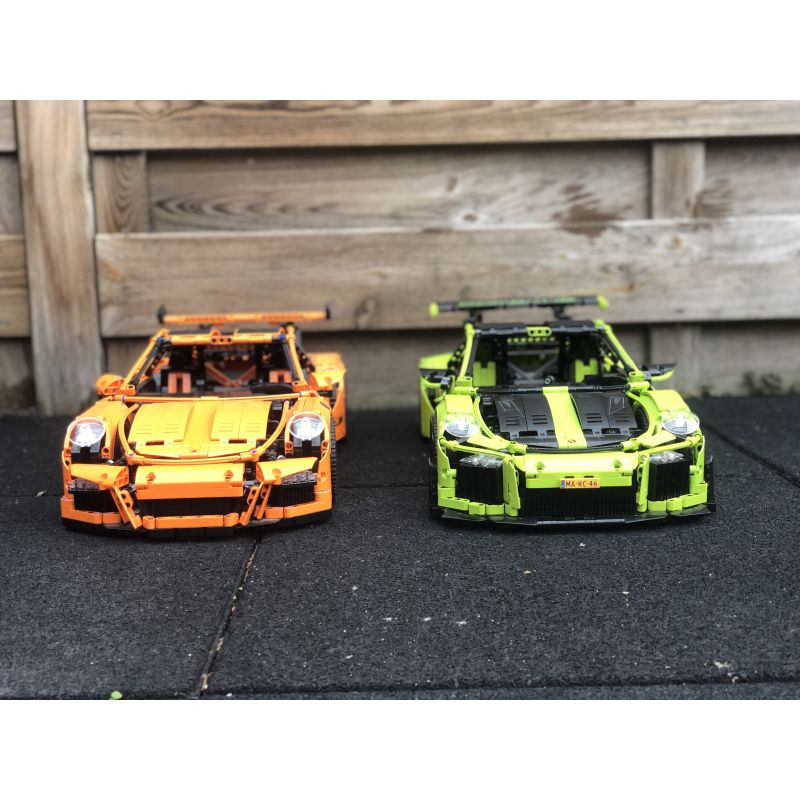 REBRICKABLE MOC-59398 59398 MOC59398 non  PORSCHE 911 GT2RS tỷ lệ 1:8 bộ đồ chơi xếp lắp ráp ghép mô hình 2883 khối