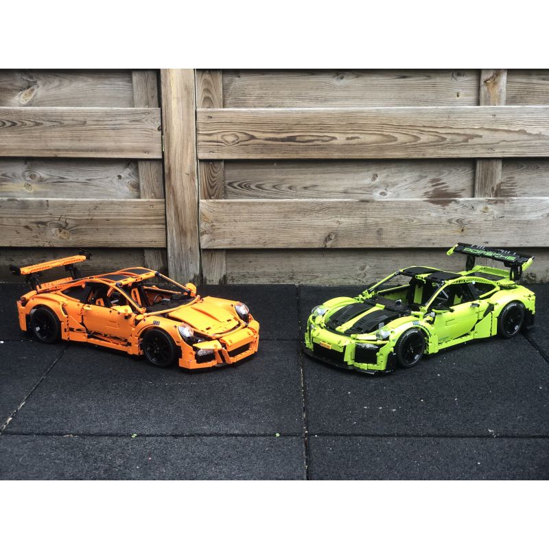 REBRICKABLE MOC-59398 59398 MOC59398 non  PORSCHE 911 GT2RS tỷ lệ 1:8 bộ đồ chơi xếp lắp ráp ghép mô hình 2883 khối