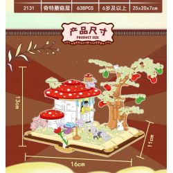 WELEMAGINATION 2131 non  NHÀ NẤM LẠ bộ đồ chơi xếp lắp ráp ghép mô hình FAIRY TALE STORY 638 khối