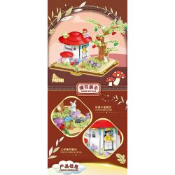 WELEMAGINATION 2131 non  NHÀ NẤM LẠ bộ đồ chơi xếp lắp ráp ghép mô hình FAIRY TALE STORY 638 khối