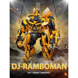 K BOX SHARP MODEL JIMU LIANGPIN V5007 5007 non  CON ONG bộ đồ chơi xếp lắp ráp ghép mô hình Movie & Game DJ-RAMBO MAN Phim Và Trò Chơi 5692 khối