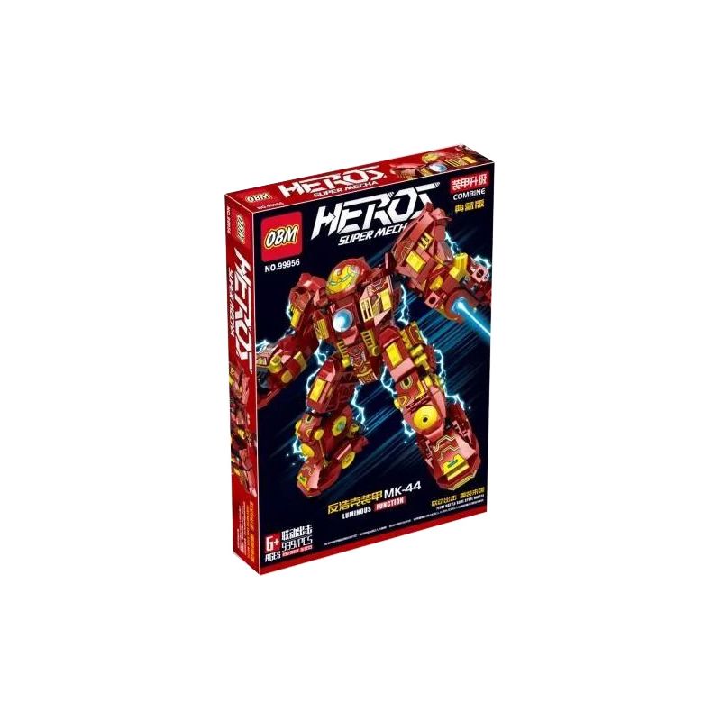 FROG BABY OBM 99956 non Lego ÁO GIÁP HULK MK44 bộ đồ chơi xếp lắp ráp ghép mô hình Marvel Super Heroes HEROS SUPER MECHA Siêu Anh Hùng Marvel 939 khối