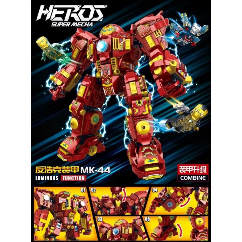 FROG BABY OBM 99956 non  ÁO GIÁP HULK MK44 bộ đồ chơi xếp lắp ráp ghép mô hình Marvel Super Heroes HEROS SUPER MECHA Siêu Anh Hùng Marvel 939 khối FROG BABY OBM 99956 non  ÁO GIÁP HULK MK44 bộ đồ chơi xếp lắp ráp ghép mô hình Marvel Super Heroes HEROS SUPER MECHA Siêu Anh Hùng Marvel 939 khối