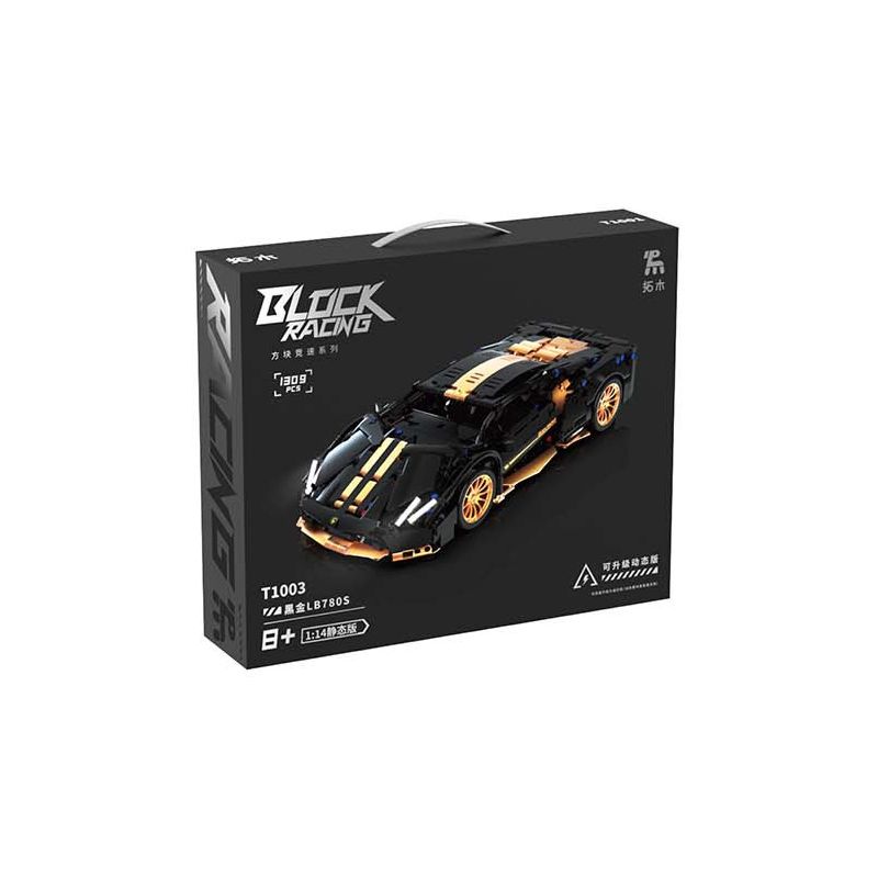 TAKUKI T1005 1005 T1003 1003 non  VÀNG ĐEN LB780S tỷ lệ 1:14 bộ đồ chơi xếp lắp ráp ghép mô hình BLOCK RACING 1309 khối