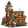 LIN07 00981 non  CÁ. bộ đồ chơi xếp lắp ráp ghép mô hình Buildings FISHING VILLAGE CABIN 1881 khối