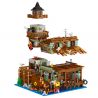 LIN07 00981 non  CÁ. bộ đồ chơi xếp lắp ráp ghép mô hình Buildings FISHING VILLAGE CABIN 1881 khối