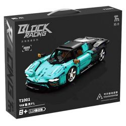 TAKUKI T1001 1001 non  CỰC QUANG FL tỷ lệ 1:14 bộ đồ chơi xếp lắp ráp ghép mô hình BLOCK RACING 1589 khối