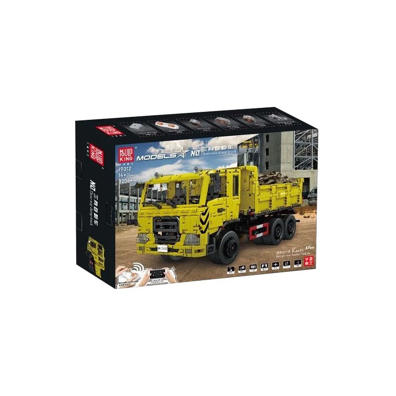 MouldKing 17012 Mould King 17012 non  XE BEN BA CHIỀU bộ đồ chơi xếp lắp ráp ghép mô hình  THREE WAY DUMP TRUCK Kỹ Thuật Công Nghệ Cao Mô Hình Phương Tiện 3206 khối