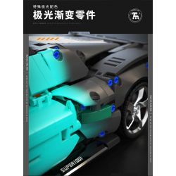 TAKUKI T1001 1001 non  CỰC QUANG FL tỷ lệ 1:14 bộ đồ chơi xếp lắp ráp ghép mô hình BLOCK RACING 1589 khối