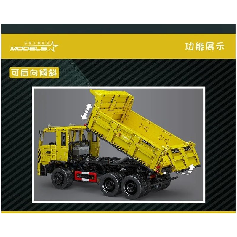 MouldKing 17012 Mould King 17012 non  XE BEN BA CHIỀU bộ đồ chơi xếp lắp ráp ghép mô hình  THREE WAY DUMP TRUCK Kỹ Thuật Công Nghệ Cao Mô Hình Phương Tiện 3206 khối