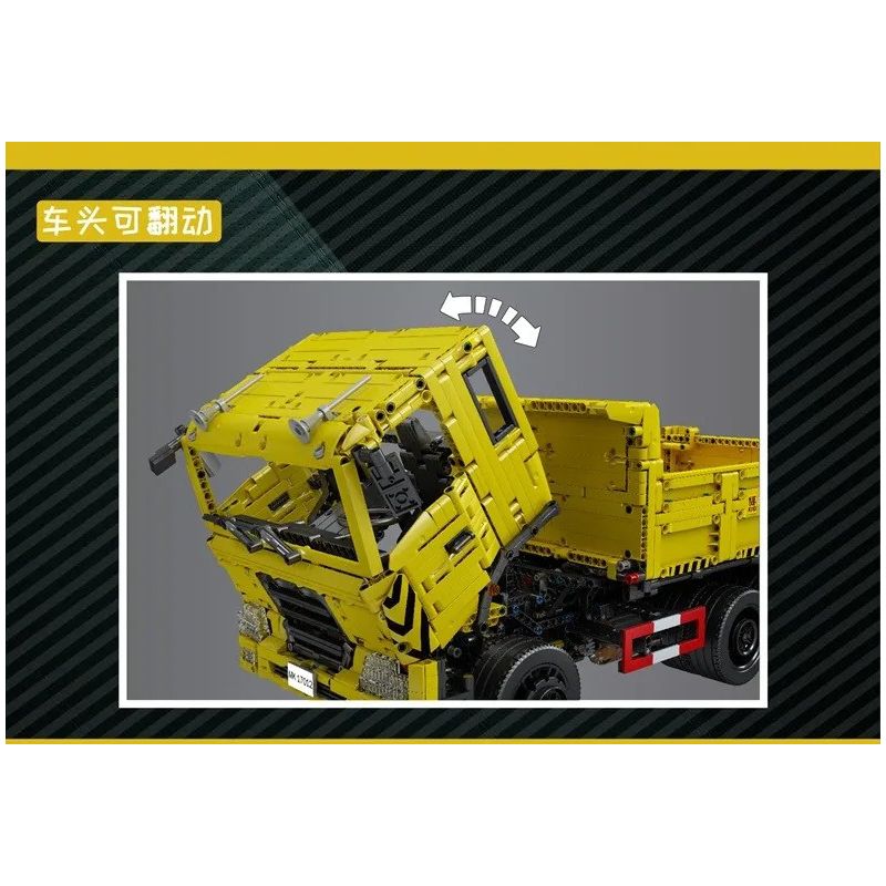 MouldKing 17012 Mould King 17012 non  XE BEN BA CHIỀU bộ đồ chơi xếp lắp ráp ghép mô hình  THREE WAY DUMP TRUCK Kỹ Thuật Công Nghệ Cao Mô Hình Phương Tiện 3206 khối