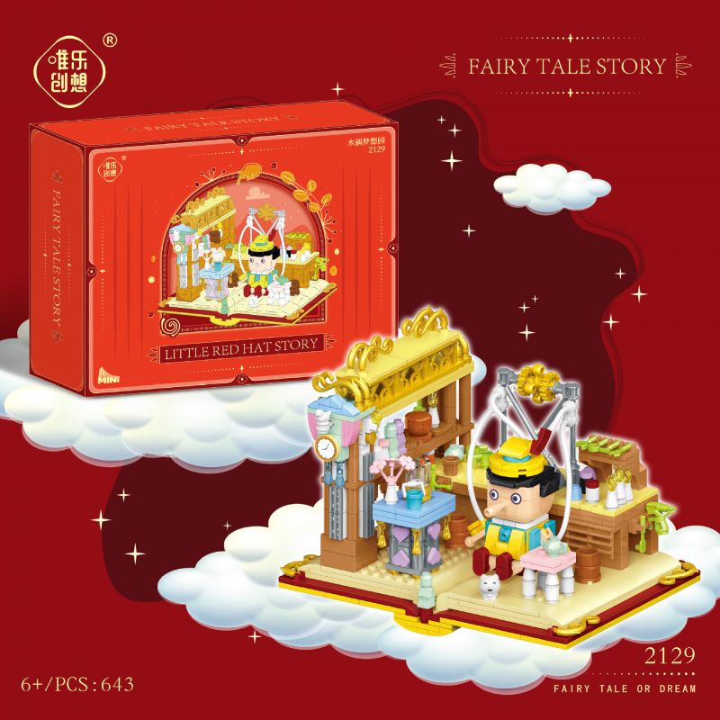 WELEMAGINATION 2129 non  XỨ SỞ RỐI MỘNG bộ đồ chơi xếp lắp ráp ghép mô hình FAIRY TALE STORY 643 khối