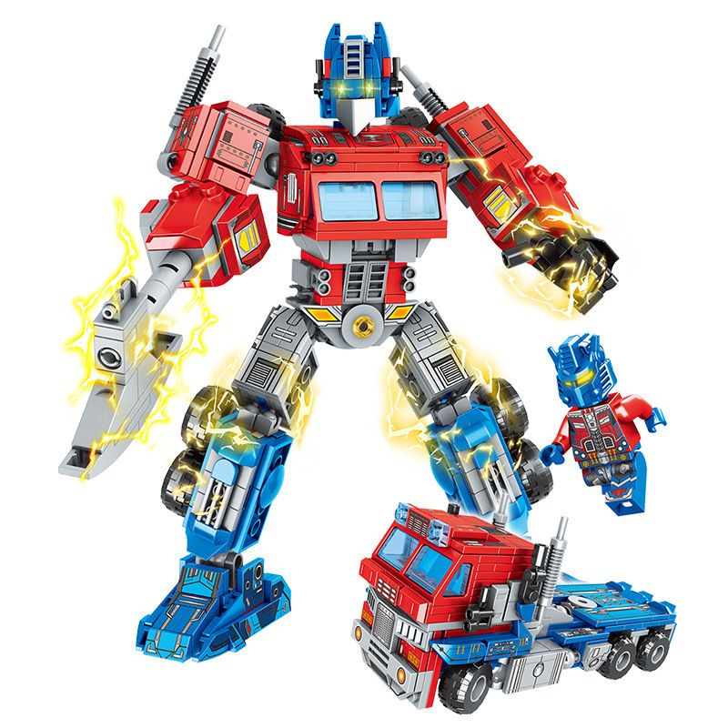 LW 7019 non Lego ROBOT OPTIMUS. bộ đồ chơi xếp lắp ráp ghép mô hình Movie & Game PEACEROBOT LEADER TEAM Phim Và Trò Chơi 512 khối