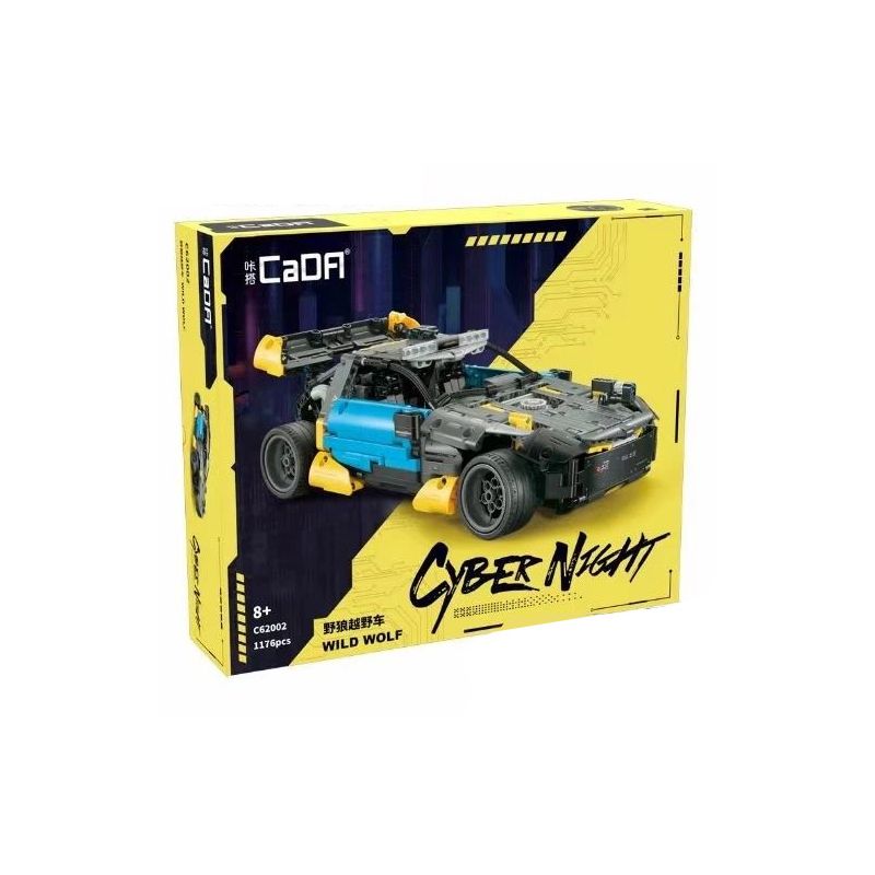 CADA DOUBLEE C62002 62002 non  XE ĐỊA HÌNH SÓI bộ đồ chơi xếp lắp ráp ghép mô hình CYBER NIGHT WILD WOLF 1176 khối