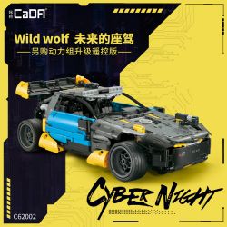 CADA DOUBLEE C62002 62002 non  XE ĐỊA HÌNH SÓI bộ đồ chơi xếp lắp ráp ghép mô hình CYBER NIGHT WILD WOLF 1176 khối