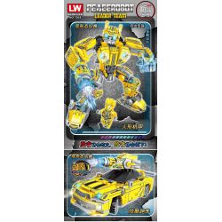 LW 7018 non  ROBOT ONG VÀNG bộ đồ chơi xếp lắp ráp ghép mô hình Movie & Game PEACEROBOT LEADER TEAM Phim Và Trò Chơi 538 khối