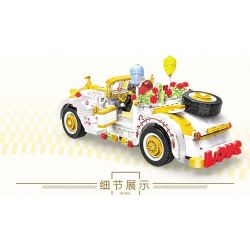 ZHEGAO 00310 non  XE CƯỚI bộ đồ chơi xếp lắp ráp ghép mô hình WEDDING CAR 522 khối