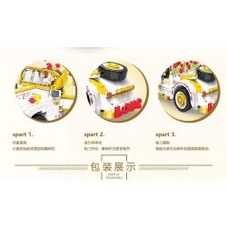 ZHEGAO 00310 non  XE CƯỚI bộ đồ chơi xếp lắp ráp ghép mô hình WEDDING CAR 522 khối