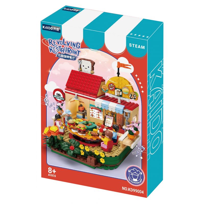 KAIDO KD99004 99004 non  NHÀ HÀNG XOAY SÂN VƯỜN bộ đồ chơi xếp lắp ráp ghép mô hình REVOLVING RESTAURANT