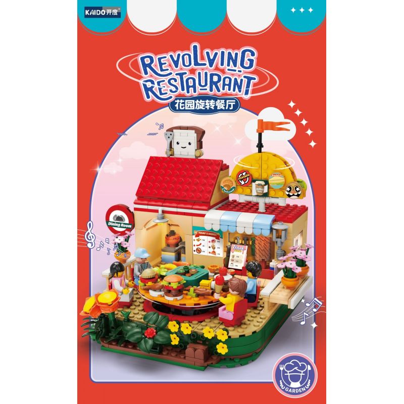KAIDO KD99004 99004 non  NHÀ HÀNG XOAY SÂN VƯỜN bộ đồ chơi xếp lắp ráp ghép mô hình REVOLVING RESTAURANT