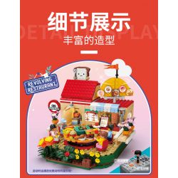 KAIDO KD99004 99004 non  NHÀ HÀNG XOAY SÂN VƯỜN bộ đồ chơi xếp lắp ráp ghép mô hình REVOLVING RESTAURANT