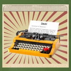 JAKI JK8216 8216 non  MÁY ĐÁNH CHỮ CƠ 1980 bộ đồ chơi xếp lắp ráp ghép mô hình MECHANICAL TYPEWRITER