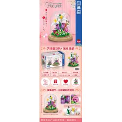 ZHEGAO 00976 non  LILY BẢO QUẢN HOA bộ đồ chơi xếp lắp ráp ghép mô hình Flowers IMMORTAL FLOWER