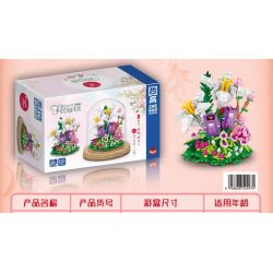 ZHEGAO 00976 non  LILY BẢO QUẢN HOA bộ đồ chơi xếp lắp ráp ghép mô hình Flowers IMMORTAL FLOWER