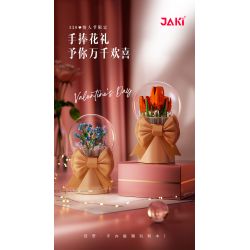 JAKI JK20232 20232 non  HỘP QUÀ BÓ HOA BOBO BALL 520 ANH THẬT MAY MẮN KHI ĐƯỢC Ở BÊN EM bộ đồ chơi xếp lắp ráp ghép mô hình Flowers