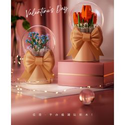 JAKI JK20232 20232 non  HỘP QUÀ BÓ HOA BOBO BALL 520 ANH THẬT MAY MẮN KHI ĐƯỢC Ở BÊN EM bộ đồ chơi xếp lắp ráp ghép mô hình Flowers