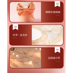 JAKI JK20232 20232 non  HỘP QUÀ BÓ HOA BOBO BALL 520 ANH THẬT MAY MẮN KHI ĐƯỢC Ở BÊN EM bộ đồ chơi xếp lắp ráp ghép mô hình Flowers