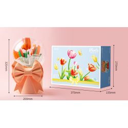 JAKI JK20231 20231 non  HỘP QUÀ BÓ HOA BOBO BALL 520 RẤT VUI ĐƯỢC GẶP BẠN bộ đồ chơi xếp lắp ráp ghép mô hình Flowers