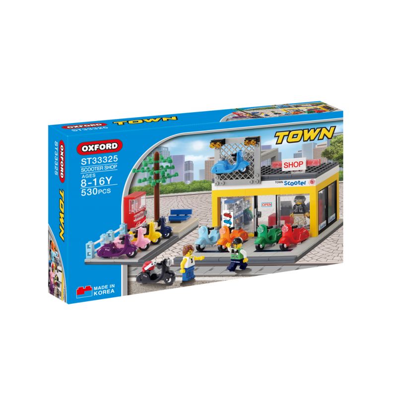 OXFORD ST33325 33325 non Lego CỬA HÀNG XE TAY GA bộ đồ chơi xếp lắp ráp ghép mô hình City 스쿠터샵 Thành Phố 530 khối