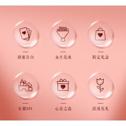 JAKI JK20231 20231 non  HỘP QUÀ BÓ HOA BOBO BALL 520 RẤT VUI ĐƯỢC GẶP BẠN bộ đồ chơi xếp lắp ráp ghép mô hình Flowers