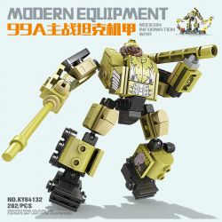 Kazi KY84132 84132 non  CƠ KHÍ XE TĂNG CHIẾN ĐẤU CHỦ LỰC 99A bộ đồ chơi xếp lắp ráp ghép mô hình 282 khối