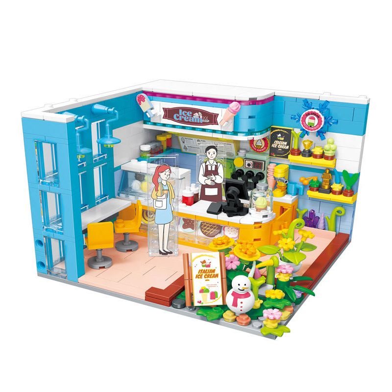 ZHEGAO DZ6024 6024 non Lego NGÔN NGỮ BĂNG GIỮA HOA bộ đồ chơi xếp lắp ráp ghép mô hình Creator Sáng Tạo 590 khối