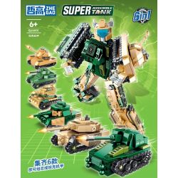 ZHEGAO QJ6001 6001 non  TANK FIT BATTLE ARMOR MECH 6 KẾT HỢP bộ đồ chơi xếp lắp ráp ghép mô hình Military Army SUPER ASSEMBLE TANK Quân Sự Bộ Đội
