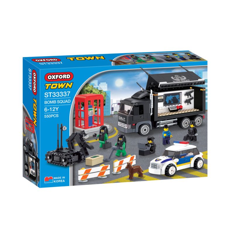 OXFORD ST33337 33337 non Lego ĐỘI PHÁ BOM bộ đồ chơi xếp lắp ráp ghép mô hình City BOMB SQUAD Thành Phố 550 khối