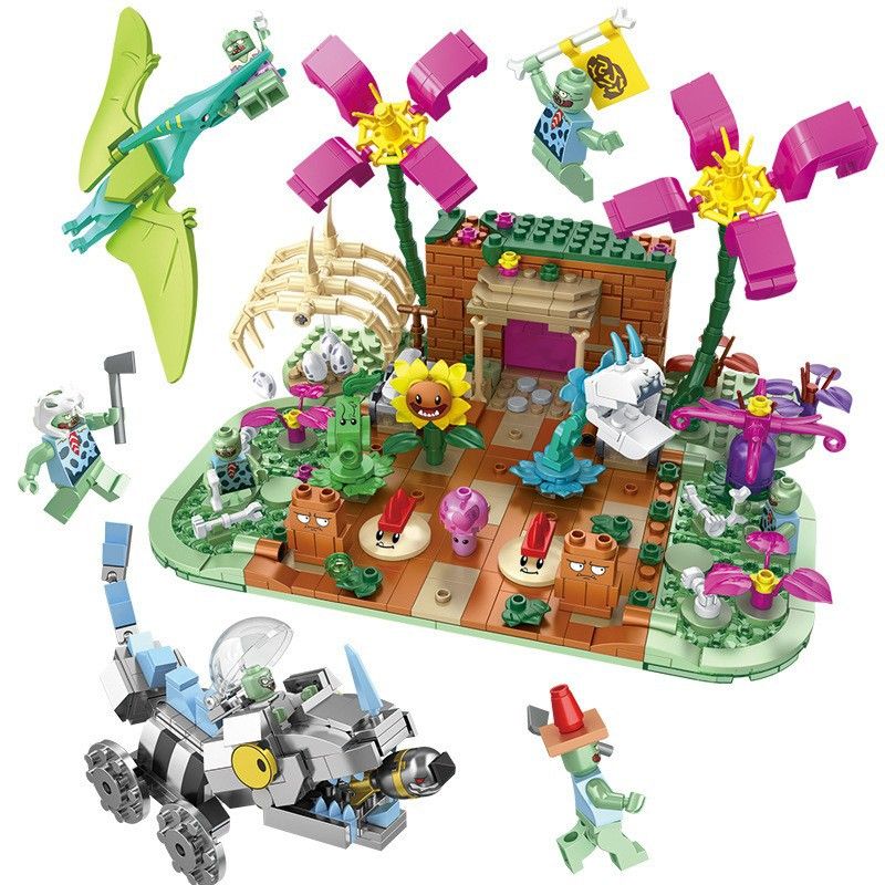ELEPHANT JX90141 90141 non Lego CUỘC CHIẾN THỰC VẬT bộ đồ chơi xếp lắp ráp ghép mô hình Plants Vs Zombies Hoa Quả Nổi Giận 925 khối