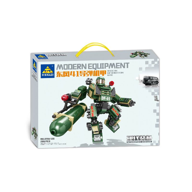 Kazi KY84126 84126 non  CƠ KHÍ TÊN LỬA DONGFENG 41 bộ đồ chơi xếp lắp ráp ghép mô hình 288 khối