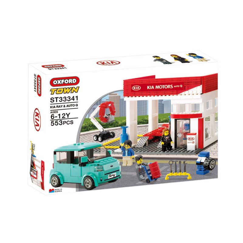 OXFORD ST33341 33341 non Lego KIA RAY VÀ AUTO Q bộ đồ chơi xếp lắp ráp ghép mô hình City KIA RAY & AUTO Q Thành Phố 553 khối