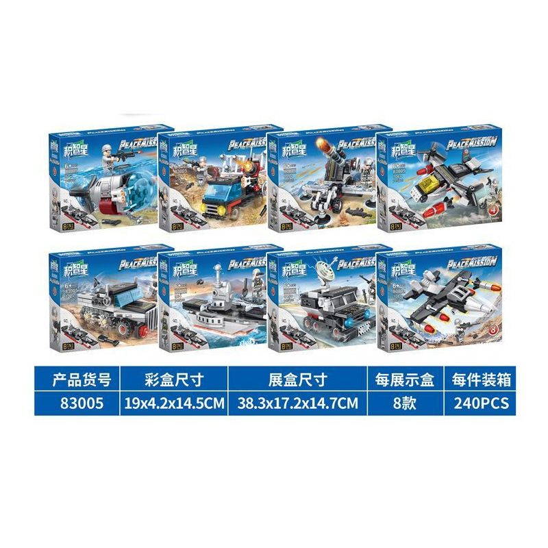 JI ZHIXING 83005 non  SỨ MỆNH HÒA BÌNH HÀNG KHÔNG MẪU HẠM LIÊN HỢP 8 TỔ bộ đồ chơi xếp lắp ráp ghép mô hình Peacemission PEACE MISSION Nhiệm Vụ Gìn Giữ Hòa Bình 862 khối