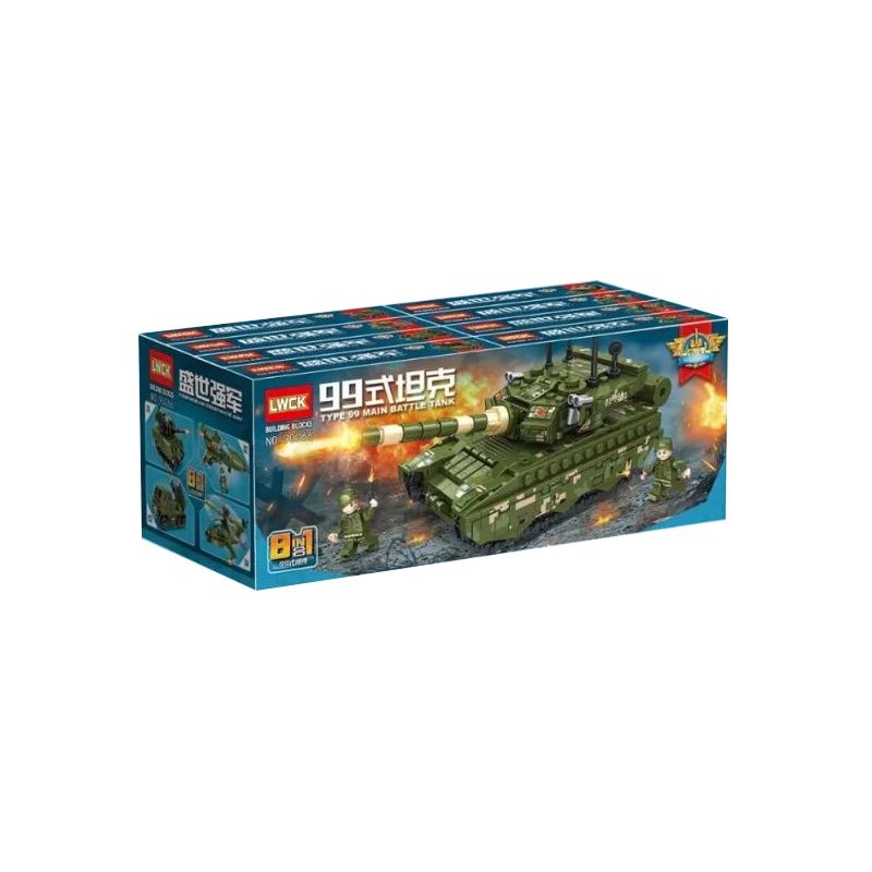 LWCK 90066 non Lego TỔ HỢP XE TĂNG KIỂU 99 8 bộ đồ chơi xếp lắp ráp ghép mô hình Military Army TYPE 99 MAIN BATTLE TANK Quân Sự Bộ Đội