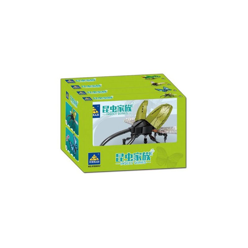Kazi KY80042 80042 non  HỌ CÔN TRÙNG 4 LOẠI TÊ GIÁC BƯỚM VE SẦU SÂU bộ đồ chơi xếp lắp ráp ghép mô hình Creator INSECT Sáng Tạo 765 khối