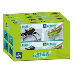 Kazi KY80041 80041 non  HỌ CÔN TRÙNG 8 LOẠI BỌ BIẾT ĐI CHÂU CHẤU MỌT CỔ DÀI KỲ LÂN CHAFER DẾ GIÁN bộ đồ chơi xếp lắp ráp ghép mô hình Creator INSECT Sáng Tạo 476 khối
