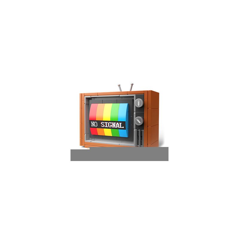 JAKI JK8210 8210 non Lego 1970 TIVI MÀU NỘI ĐỊA bộ đồ chơi xếp lắp ráp ghép mô hình COLOR TELEVISION