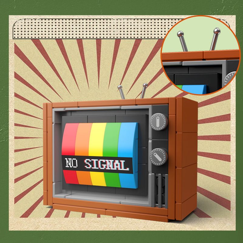 JAKI JK8210 8210 non  1970 TIVI MÀU NỘI ĐỊA bộ đồ chơi xếp lắp ráp ghép mô hình COLOR TELEVISION