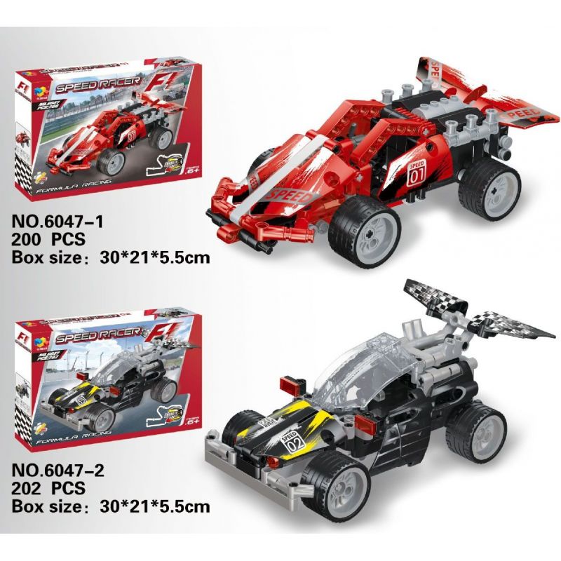 QIZHILE 6047-1 6047-2 non  QUÁN TÍNH bộ đồ chơi xếp lắp ráp ghép mô hình  SPEED RACER Kỹ Thuật Công Nghệ Cao Mô Hình Phương Tiện 402 khối